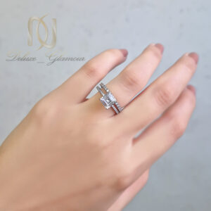 حلقه و پشت حلقه نقره زنانه