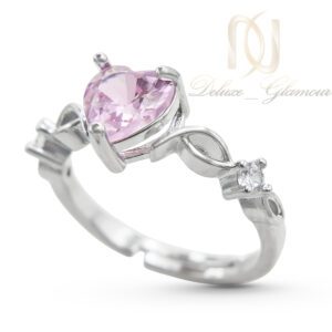 انگشتر دخترانه استیل قلب صورتی