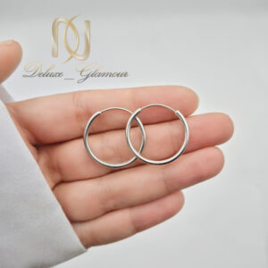 گوشواره حلقه ای ساده نقره عیار 925