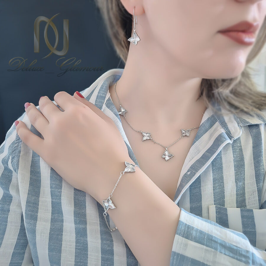 سرویس نقره زنانه پروانه تراش روی بدن