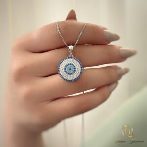 گردنبند نقره زنانه چشم نظر - ne-new-8 - 1