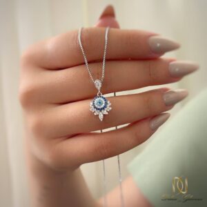 گردنبند نقره زنانه چشم نظر ماندالا - ne-new-7 - 1