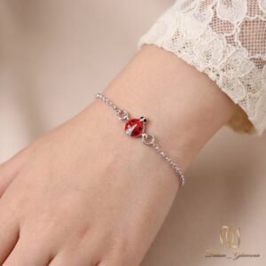 دستبند نقره بچگانه کفشدوزک - DS-N937 - 4