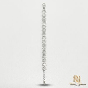 دستبند نقره زنانه جواهری بندساعتی br-s-12 عکس اصلی
