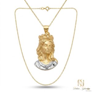 گردنبند نقره زنانه نیم‌تنه زن ne-new-22 عکس اصلی