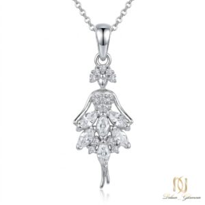 گردنبند نقره زنانه طرح بالرین ne-new-59 عکس اصلی