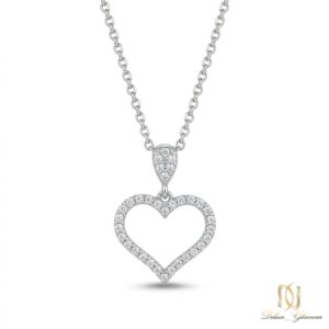گردنبند نقره زنانه ظریف طرح قلب ne-new-53 عکس اصلی