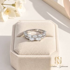 انگشتر نقره زنانه دو رج مدل پاپیون - ri-n368 - 3