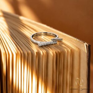 انگشتر نقره زنانه طرح میله ای - ri-n271 - 4