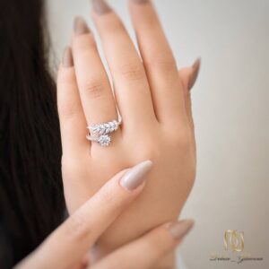 انگشتر نقره زنانه فلاور و خوشه - ri-n360 - 4