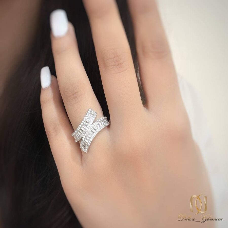 انگشتر نقره زنانه مجلسی نگین باگت شیک RI-N163 - 79139 - 5