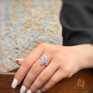 انگشتر نقره زنانه مدل شاخه - ri-n361 - 5