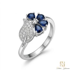 انگشتر نقره زنانه گل ri-s-25 عکس اصلی