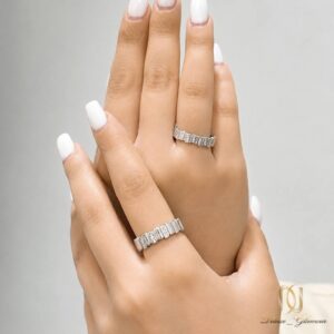 حلقه ست نقره نامزدی - ri-n282 - 5