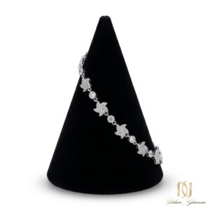 دستبند نقره زنانه نگین‌دار طرح ستاره br-s-36 عکس اصلی