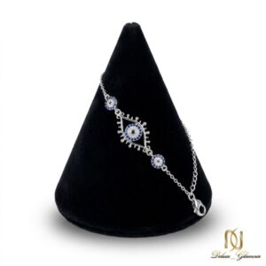 دستبند نقره زنانه چشم‌نظر نگین اتمی br-s-27 عکس اصلی