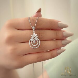 گردنبند زنانه نقره مدل گل نیلوفر - ne-n261 - 3