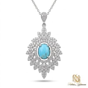 گردنبند نقره زنانه فیروزه ne-new-37 عکس اصلی