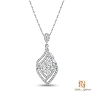 گردنبند نقره زنانه گل ne-new-43 عکس اصلی