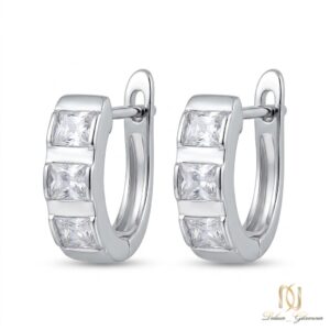 گوشواره نقره حلقه ای ri-b-3 عکس اصلی
