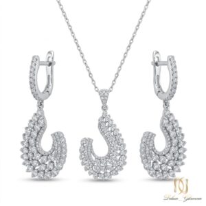 نیم ست نقره زنانه مجلسی بته جقه ce-new-98 عکس اصلی