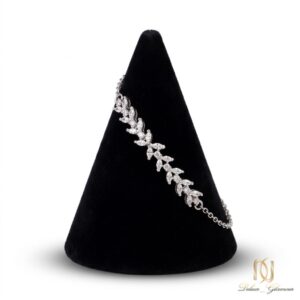 دستبند نقره زنانه مجلسی برگ br-s-48 عکس اصلی