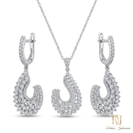 نیم ست نقره زنانه مجلسی بته جقه ce-new-98 عکس اصلی