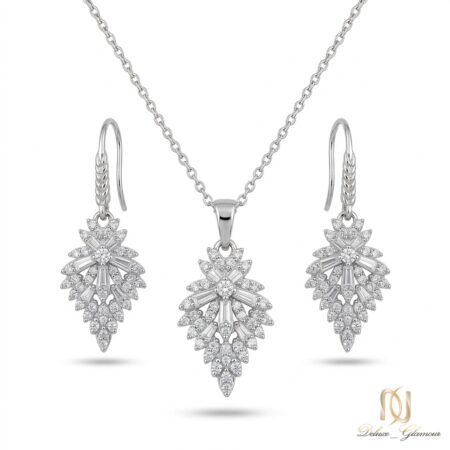 نیم ست نقره زنانه مجلسی برگ ce-new-92 عکس اصلی